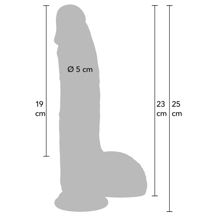 Realistic Dildo Liquid Silicone 23 cm